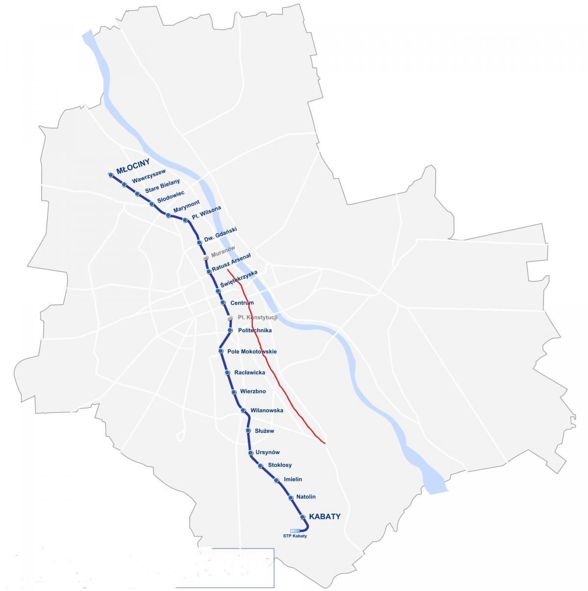 Zemljevid Varšavi kraljeva pot 