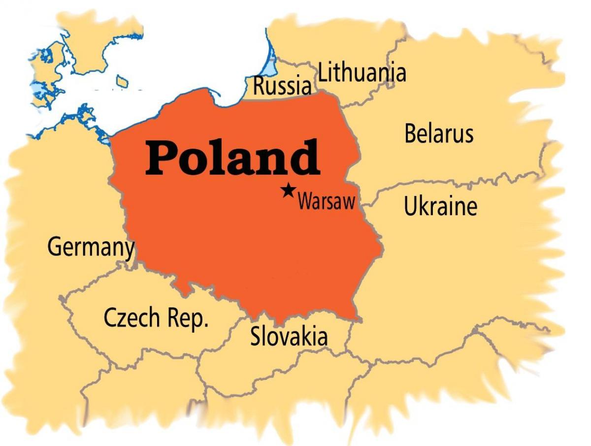 poljska kapitala zemljevid