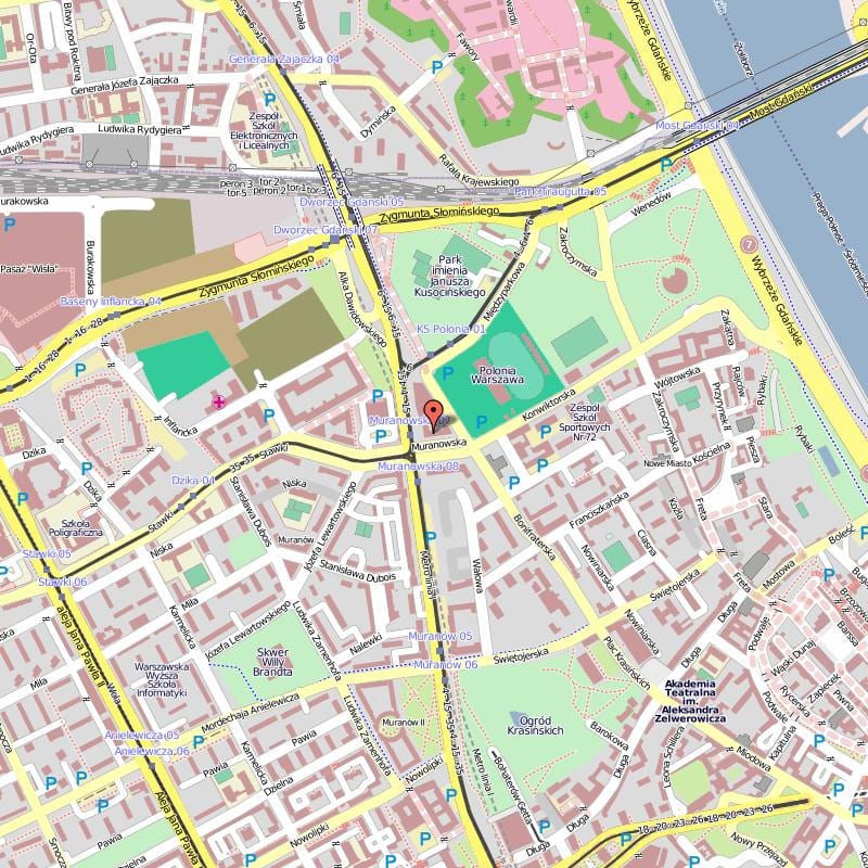 Zemljevid starega mesta Varšava poljska