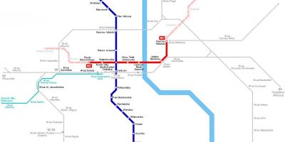 Metro zemljevid Varšava poljska