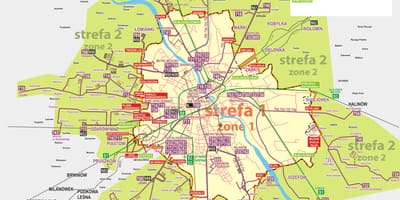 Zemljevid Varšavi avtobus 