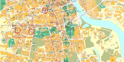 Ulica zemljevid Varšavi mestno središče
