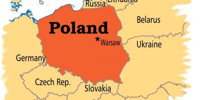 Poljska kapitala zemljevid